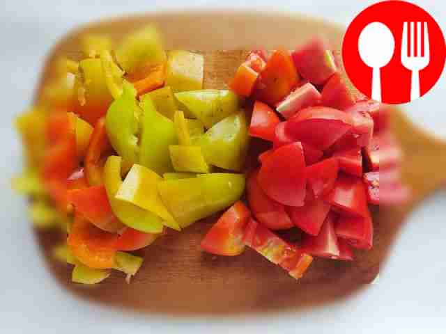 For the dish, prepare the vegetables: cut the...