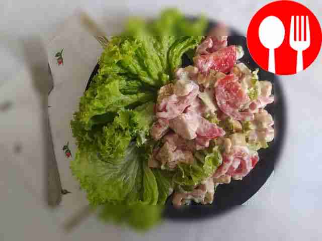 Classic Caesar salad with chicken