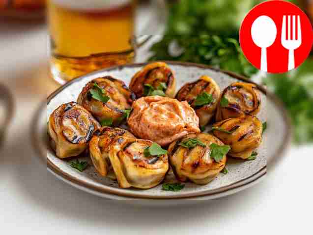 Quick dumplings on the grill