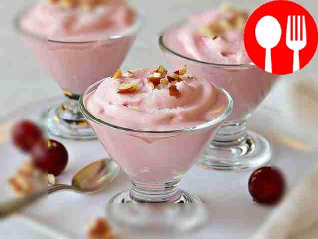 Cherry cream soufflé