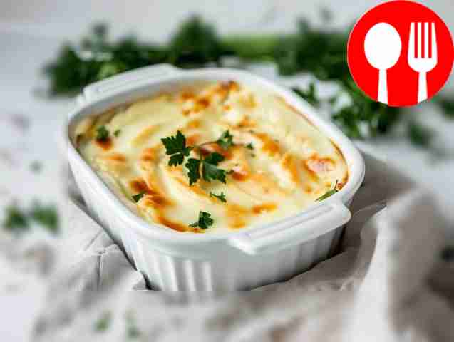 Воздушное суфле из хека под соусом бешамель Airy hake soufflé with béchamel sauce