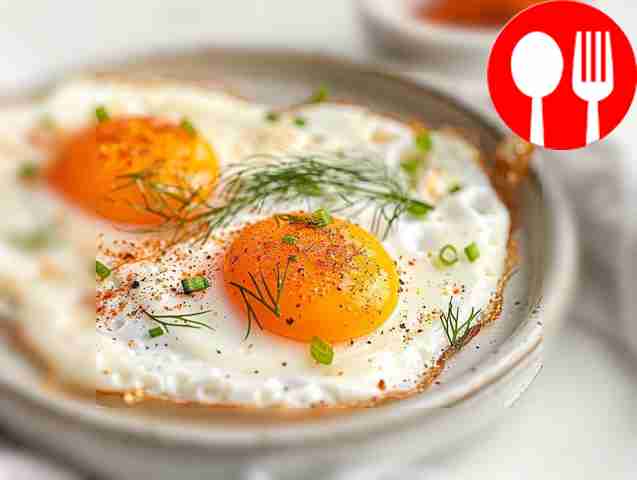 Fried egg with spices