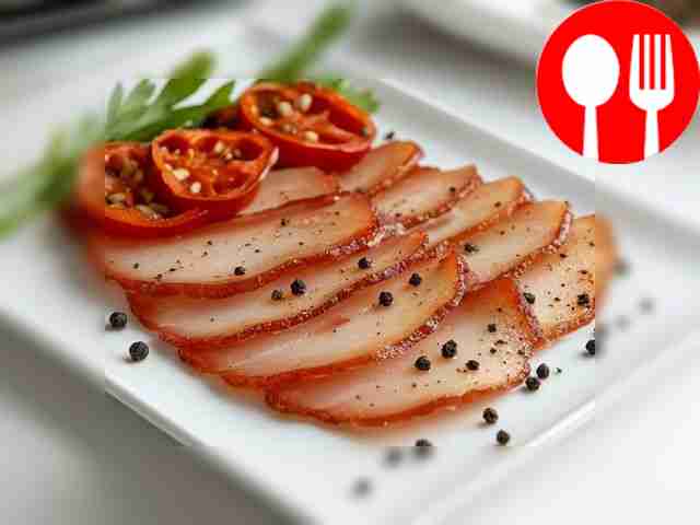 Juicy lard in the microwave