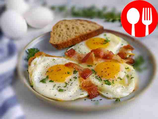 Country-style scrambled eggs with lard