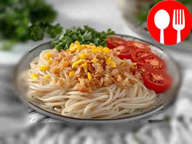 Homemade noodles with lard