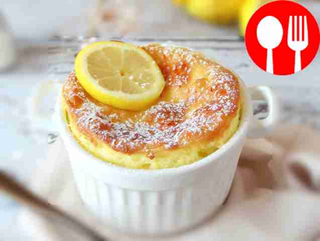 Fragrant lemon soufflé with ricotta