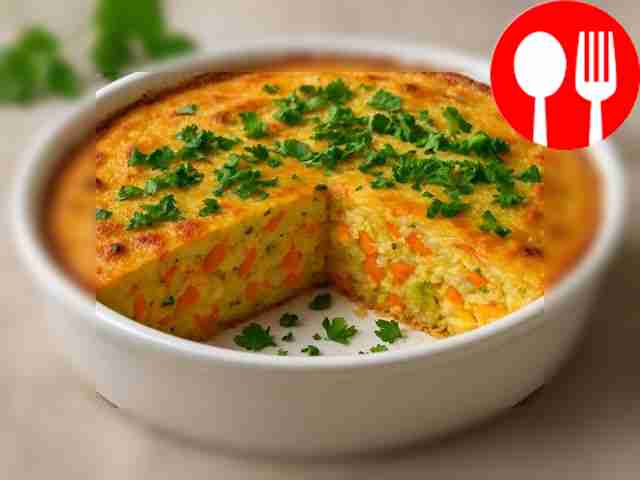 Cabbage soufflé with carrots and garlic