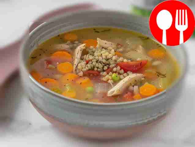 Куриный суп с помидорами с булгуром