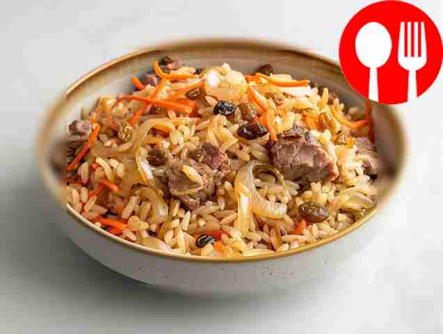 Light pilaf with raisins
