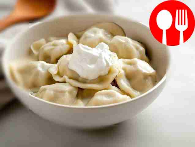 Juicy dumplings with sauerkraut