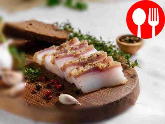 Соленое сало с тимьяном Salted lard with thyme