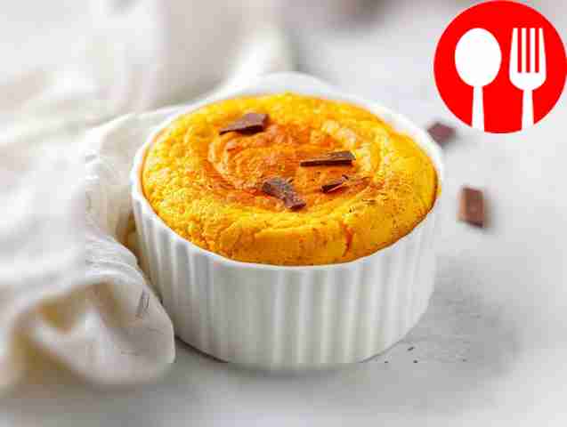 Bright carrot soufflé