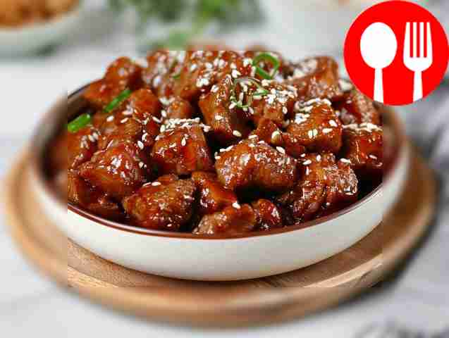 Fried pork in honey marinade