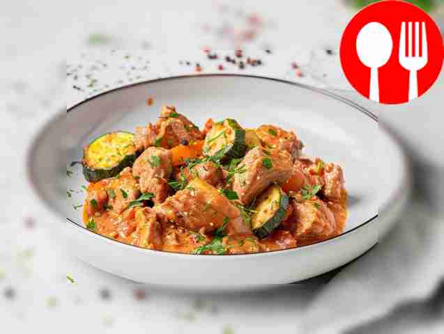 Braised pork with zucchini