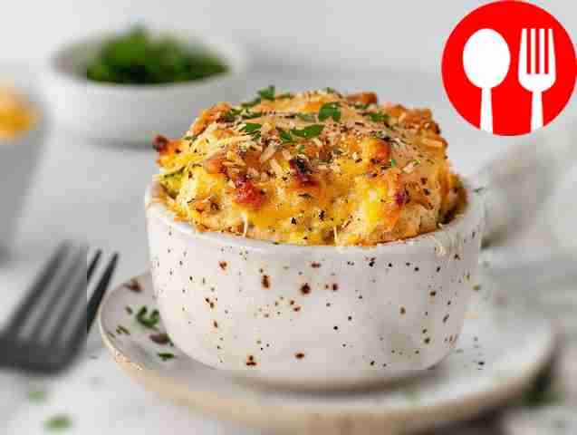 Delicate zucchini soufflé