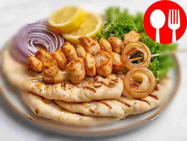 Juicy chicken kebab with kefir marinade