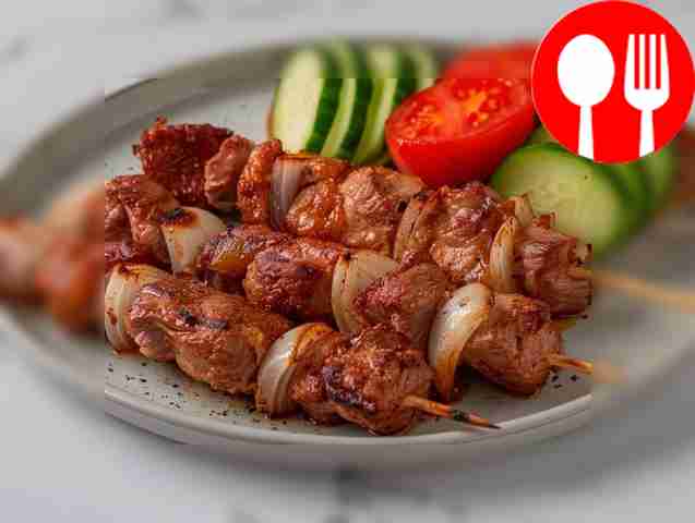 Pork shashlik in Russian