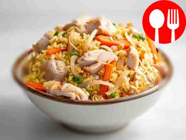 Turkey pilaf with turmeric