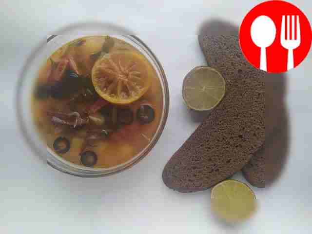 Solyanka with various types of meat