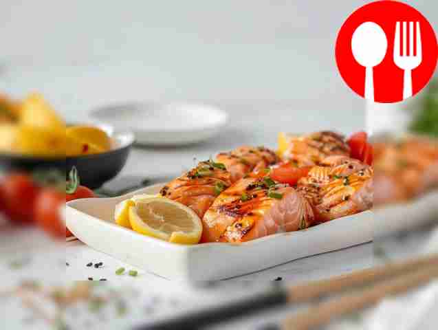 Быстрые стейки лосося в микроволновке Quick salmon steaks in the microwave
