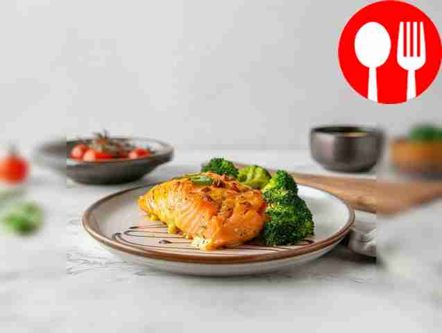 Нежный лосось с брокколи