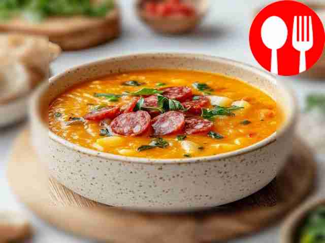 Fragrant pea soup in the oven