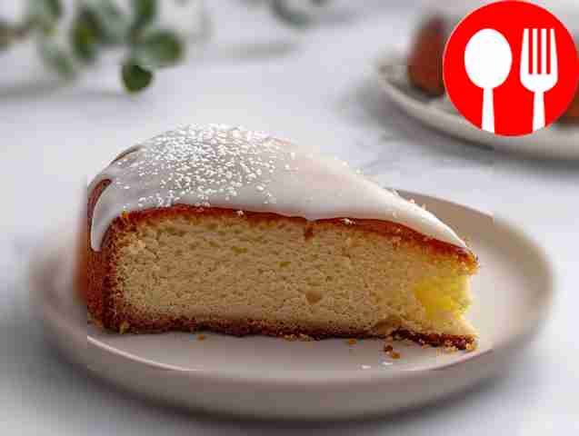 Delicate pie with melon in the oven