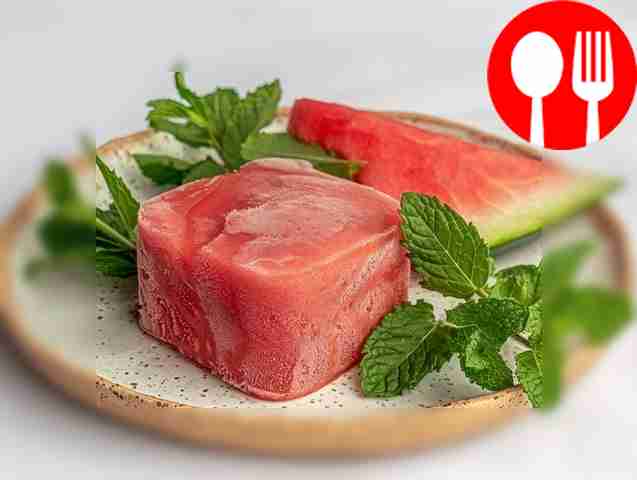 Refreshing watermelon sorbet