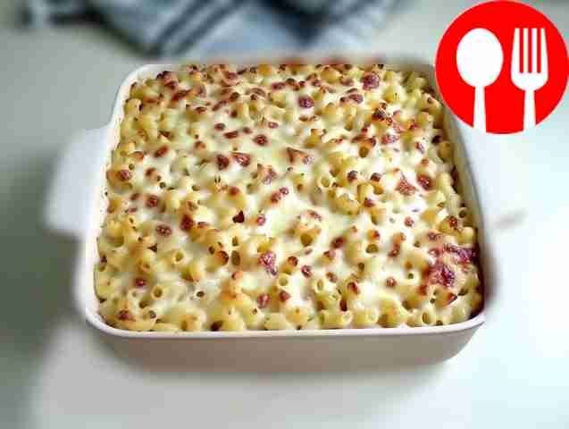 Простая запеканка с вермишелью под сырной корочкой A simple casserole with noodles and cheese crust