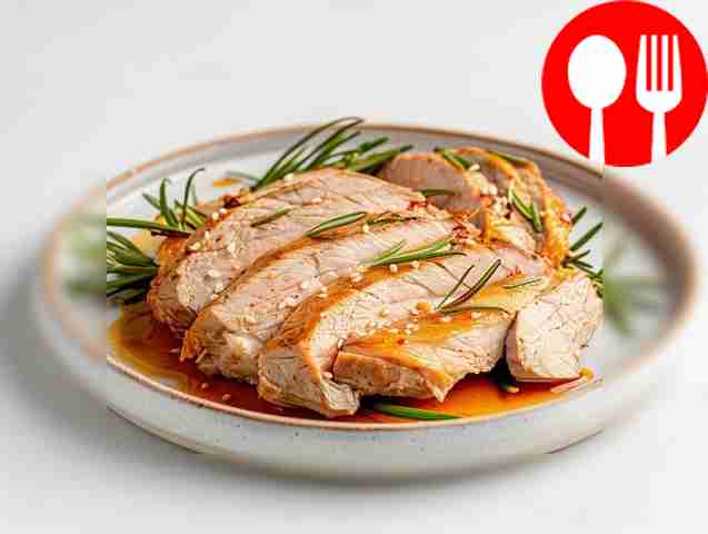 Fragrant pork steak with rosemary