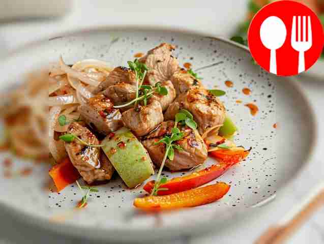 Свинина в яблочном соке на гриле