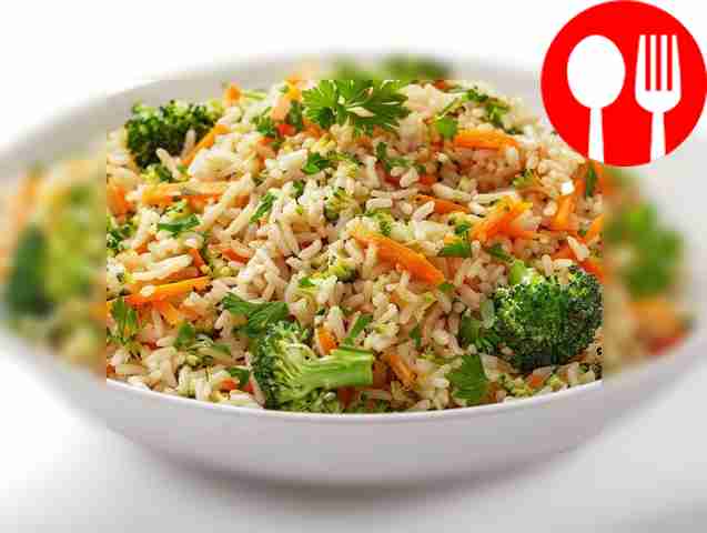 Diet rice with broccoli