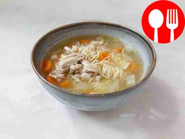 Chicken soup with homemade noodles