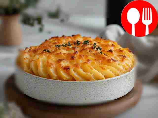 Baked Potatoes with Apples and Red Onions