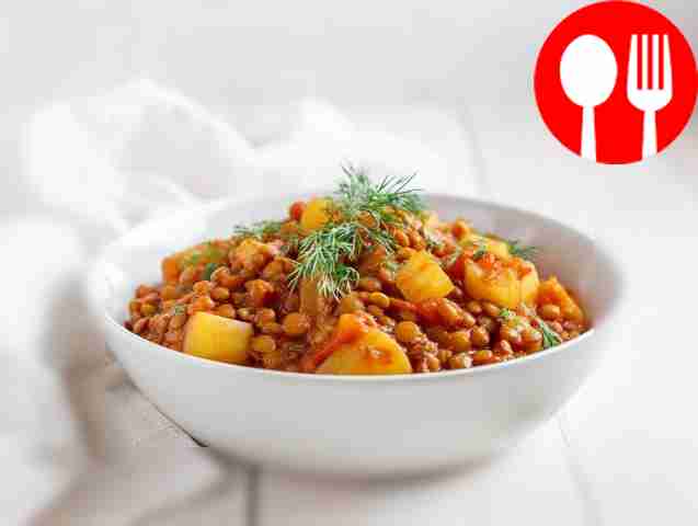 Lentil and potato goulash