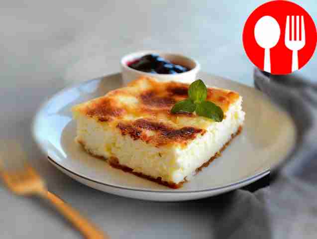 Light cottage cheese casserole with semolina