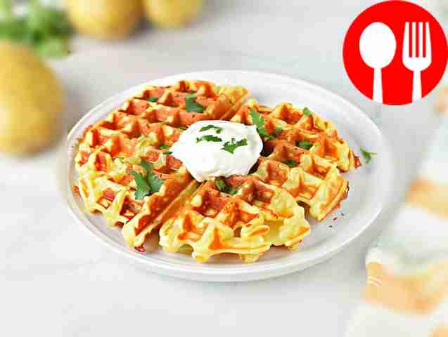 Nutritious dietary potato waffles