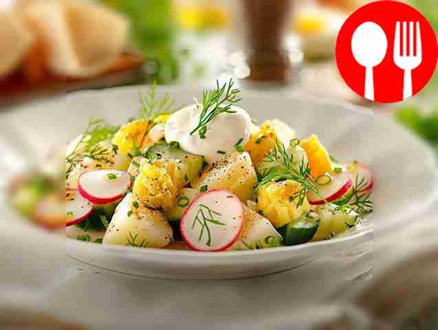Summer salad with radishes