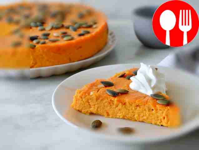 Healthy casserole with pumpkin