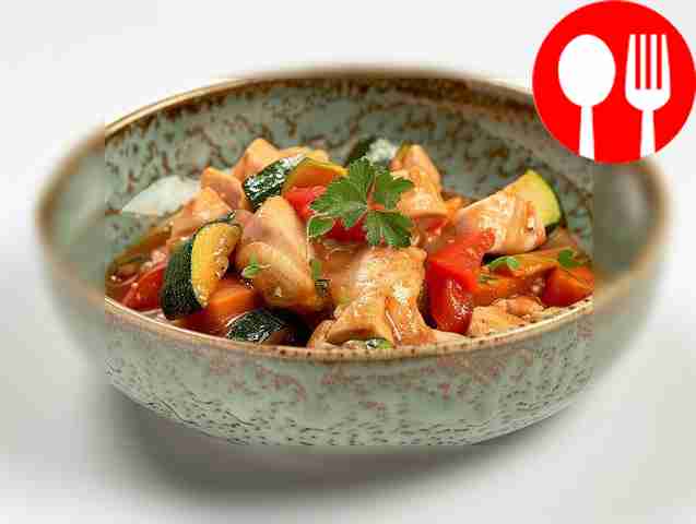 Рагу с курицей и баклажанами