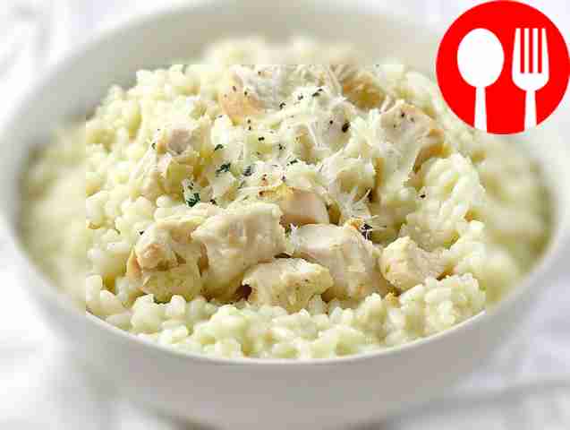 Chicken risotto in a slow cooker