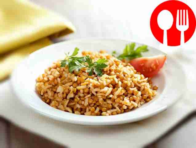 Greek lentil rice