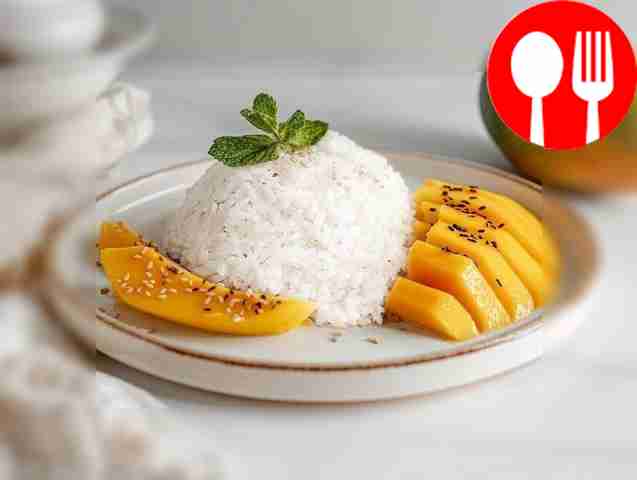 Сладкий рис с манго и кокосовым молоком по-тайски