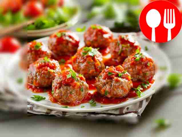 Сытные мясные ежики в соусе