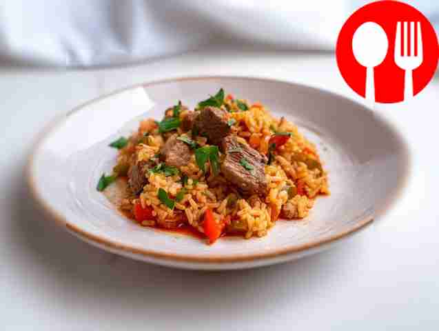 Тушеный рис с бараниной