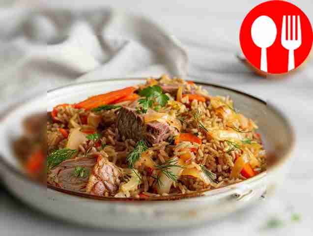 Узбекский плов с девзирой и бараниной