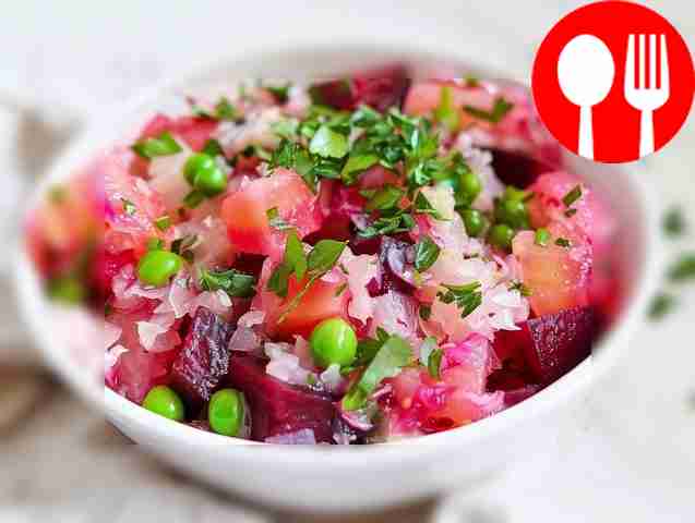 Homemade vinaigrette with sauerkraut