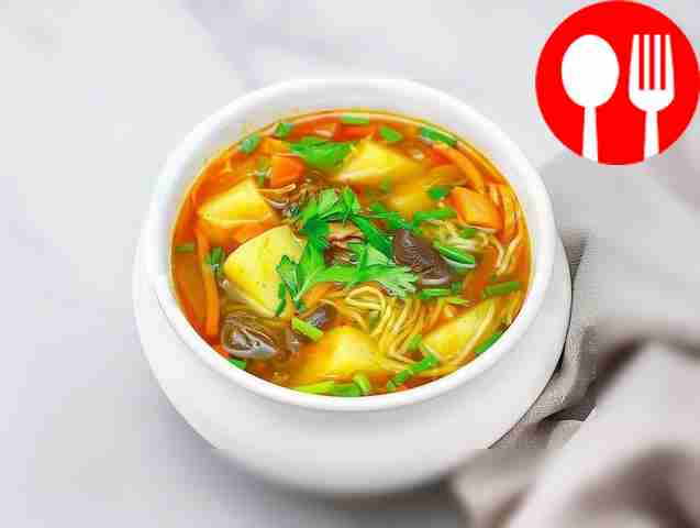 Traditional dried porcini mushroom soup