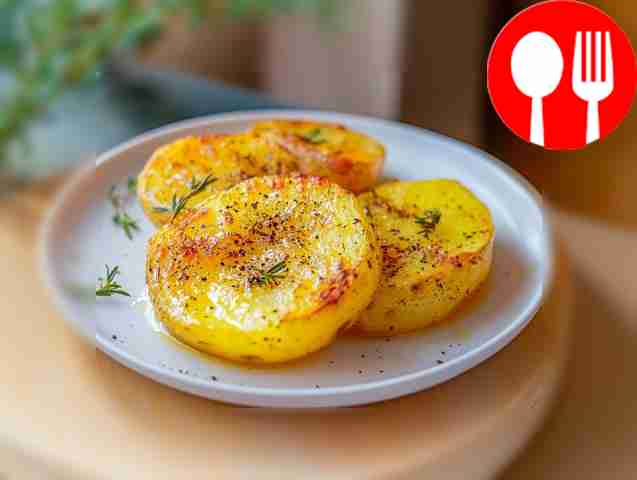Appetizing potatoes in parchment