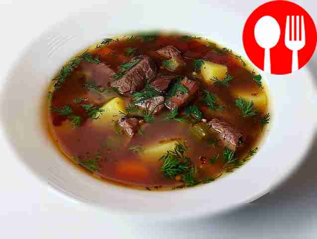 Appetizing venison soup